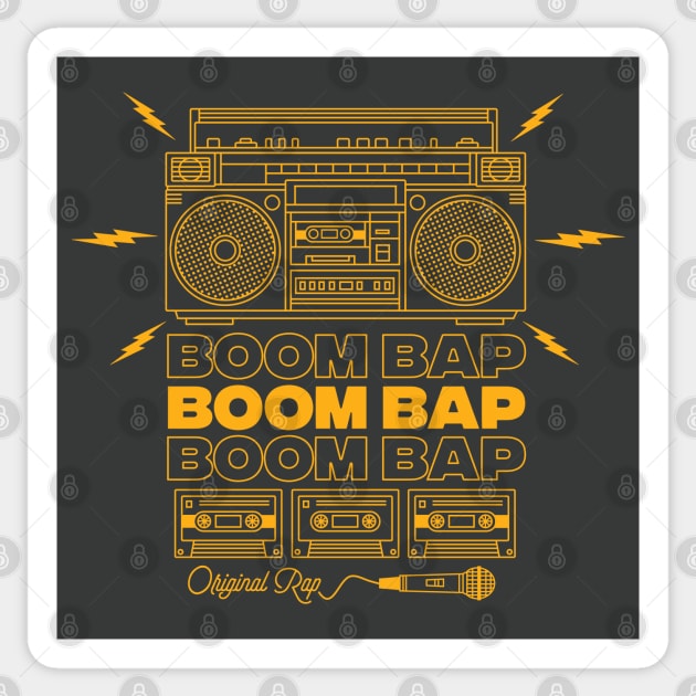 Boom Box Gold Sticker by analogdreamz